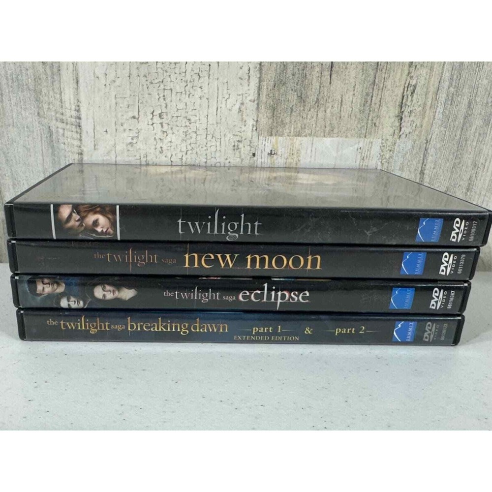 Twilight Saga Movie Lot of 4 DVDs Twilight New Moon Eclipse Breaking Dawn‎